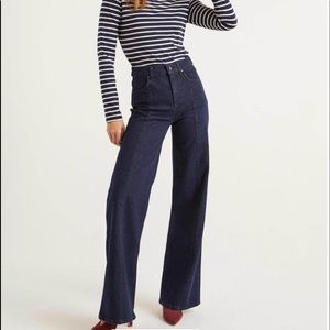 SALE!! Boden Front Line Wide Leg Denim Pant